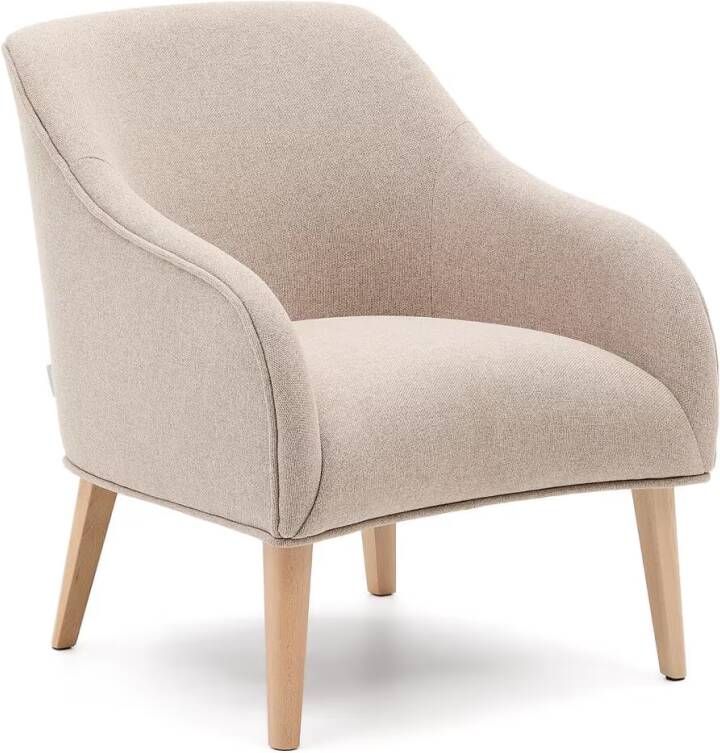 Kave Home Fauteuil Bobly Naturel poot Beige