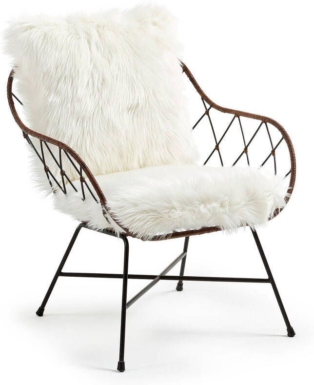 Kave Home LaForma Claque fauteuil Wit online kopen