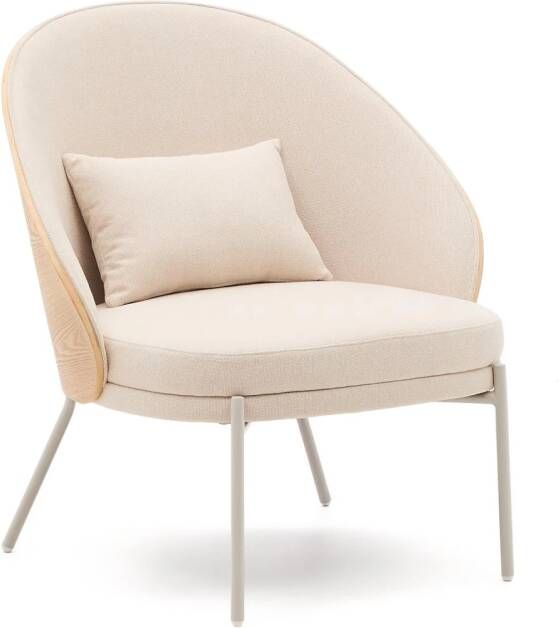 Kave Home Fauteuil Eamy Essenhout Beige