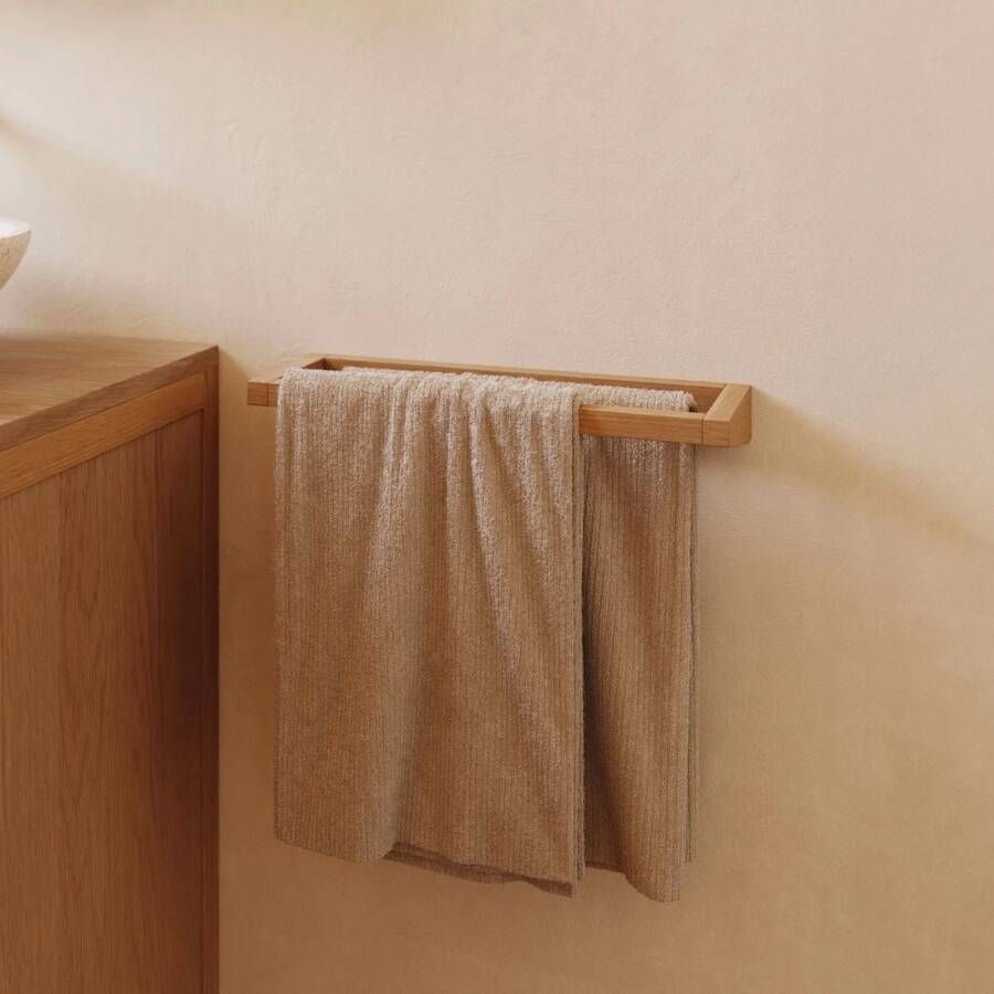 Kave Home Handdoekenrek Kenta Teakhout Naturel