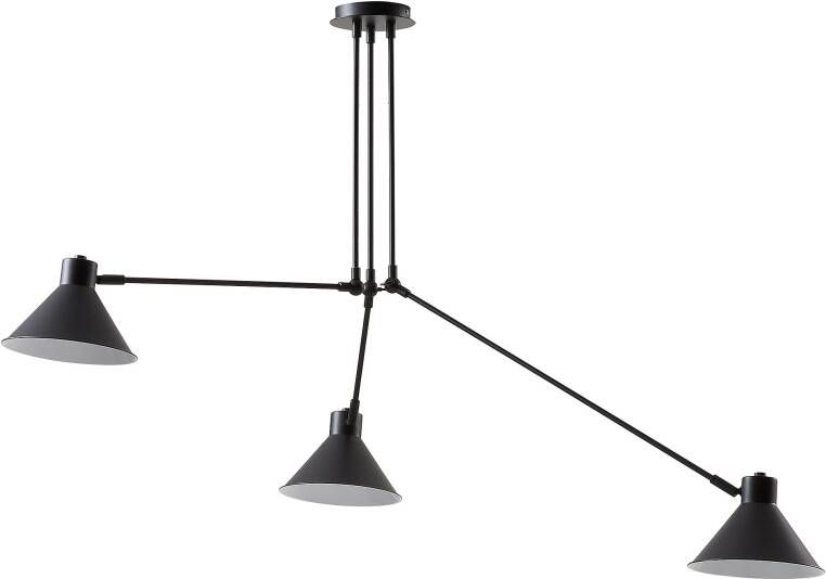 Kave Home Hanglamp Dione 3-lamps zwart