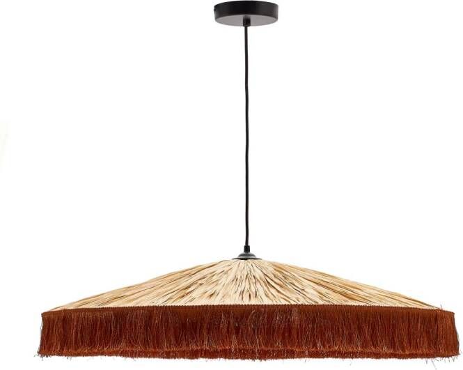 Kave Home Pollensa-plafondlamp van raffia met natuurlijke afwerking