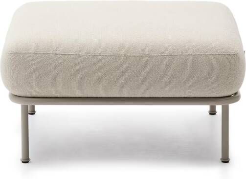 Kave Home Hocker Aurum Chenille Ecru