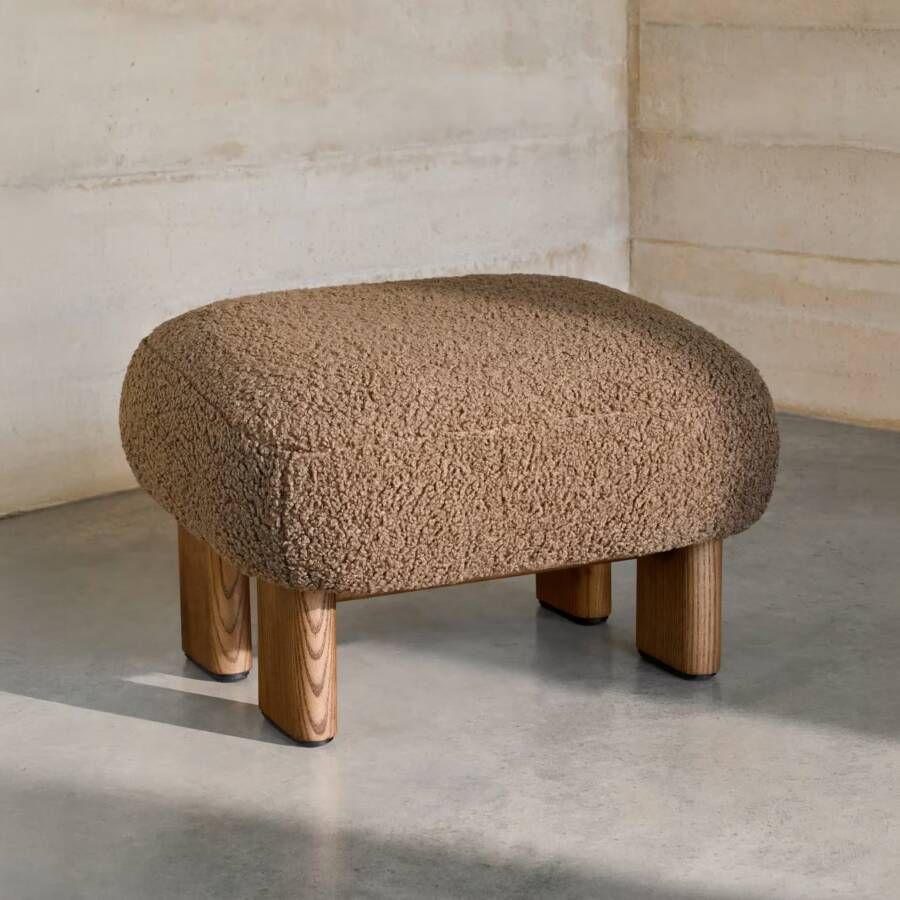 Kave Home Hocker Cabana Bouclé Taupe