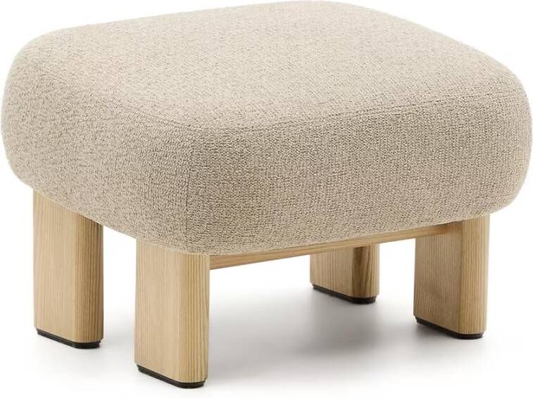 Kave Home Hocker Cabana Chenille Beige