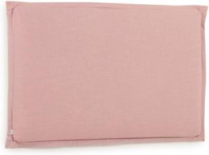 Kave Home Tanit hoofdbord met afneembare hoes in roze linnen voor