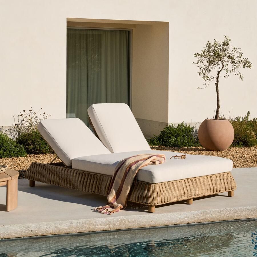 Kave Home 2-persoons Ligbed Meria Rattan Beige