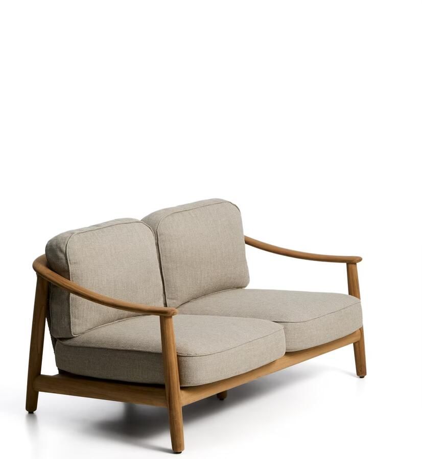 Kave Home 2-zits Tuinbank Elunda Teakhout Beige