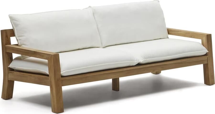 Kave Home Forcanera 3-zitsbank in massief teakhout 218 cm