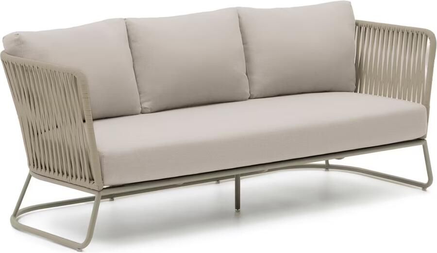 Kave Home 3-zits Loungebank Saconca Gevlochten touw Beige