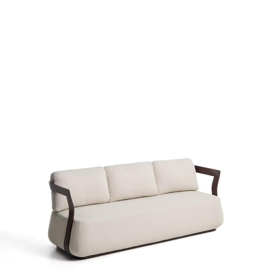 Kave Home 3-zits Loungebank Tamaris 217cm Beige Bruin