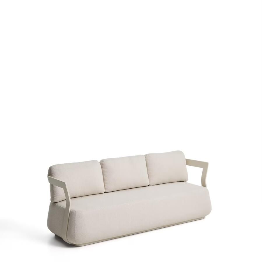 Kave Home 3-zits Loungebank Tamaris 217cm Beige Taupe