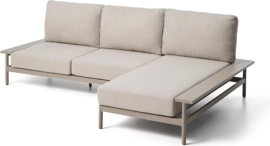 Kave Home 3-zits Loungebank Vathi Rechts 250cm Taupe
