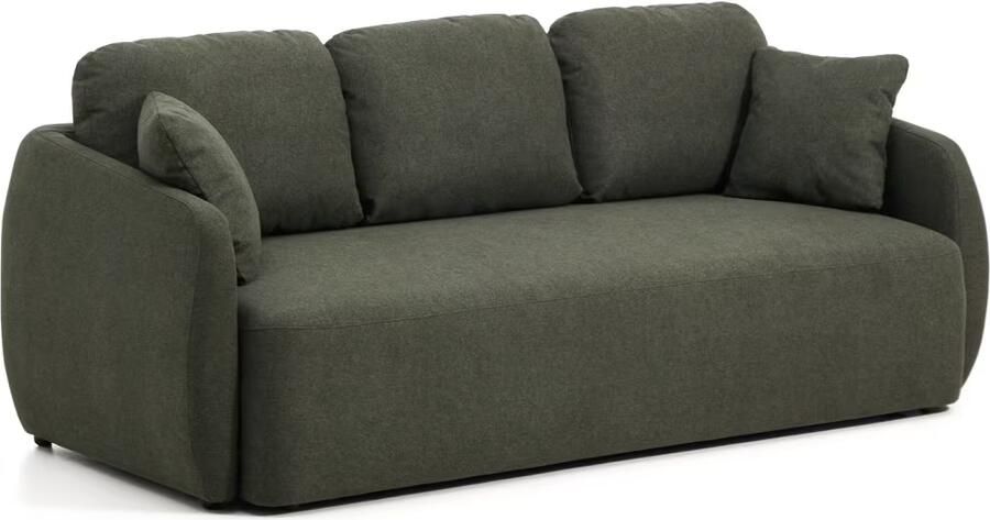 Kave Home 3-zits Slaapbank Laira Chenille Donkergroen