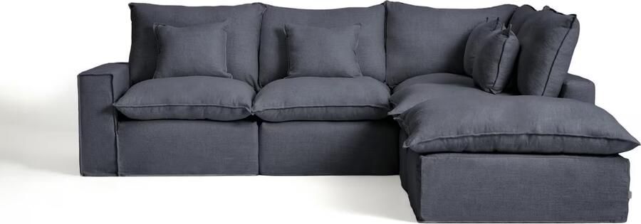 Kave Home 4-zits Hoekbank Anarela Rechts 307cm Donkergrijs