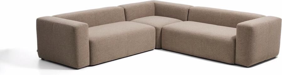 Kave Home 4-zits Hoekbank Blok 290cm Chenille Taupe