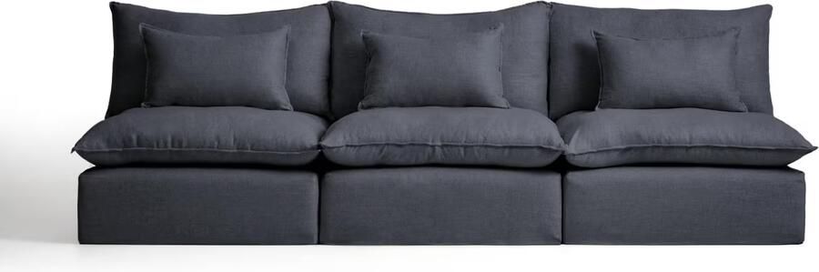 Kave Home 5-zits Bank Anarela 330cm Donkergrijs