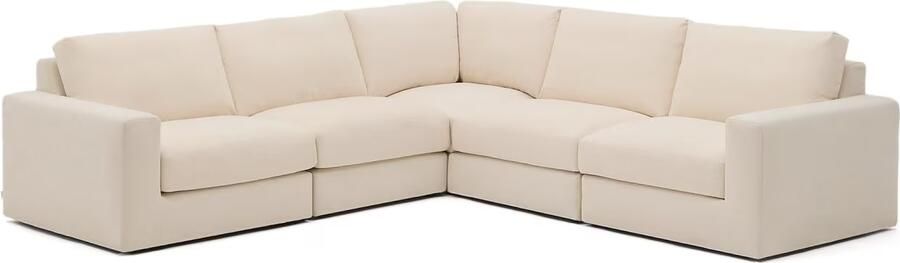 Kave Home 5-zits Hoekbank Alea Beige