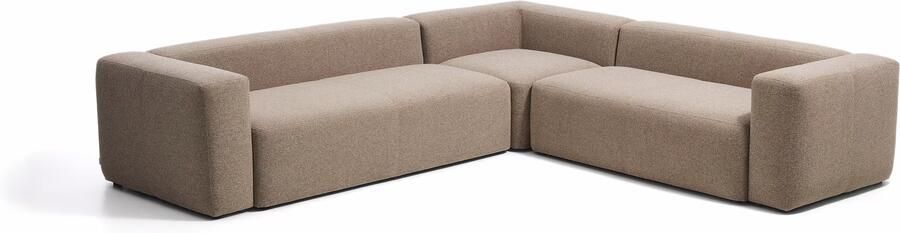 Kave Home 5-zits Hoekbank Blok 320cm Chenille Taupe