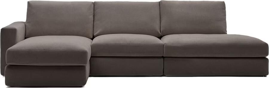 Kave Home 5-zits Loungebank Alea Links Donkerbruin