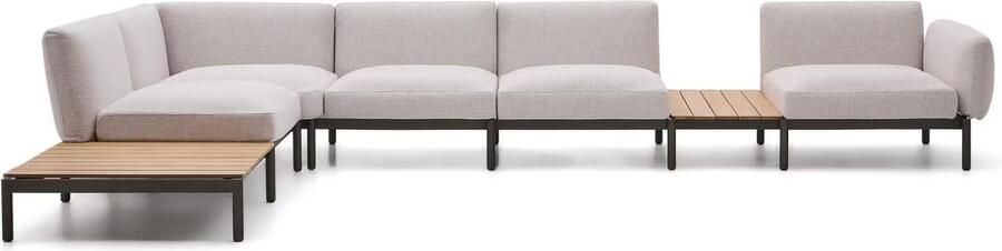 Kave Home 5-zits Loungebank Sorells 277 x 446cm Beige Groen