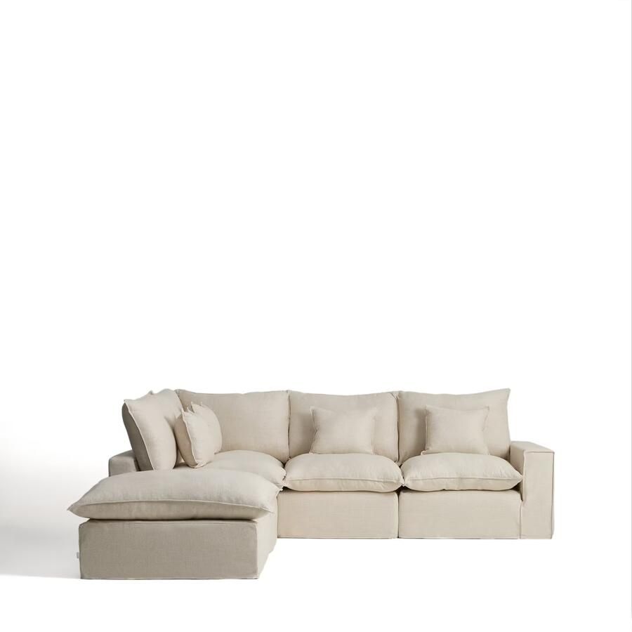 Kave Home 6-zits Hoekbank Anarela Links 307cm Beige