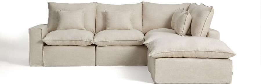 Kave Home 4-zits Hoekbank Anarela Rechts 307cm Beige