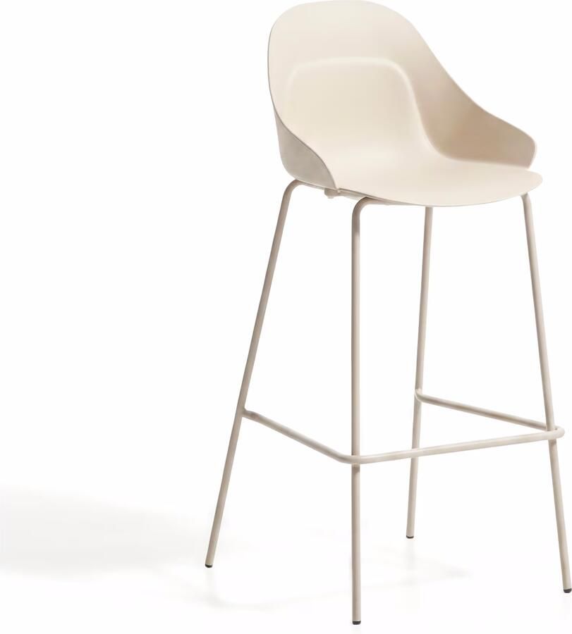 Kave Home Barkruk Sanile Kunststof Beige (zithoogte 74cm)