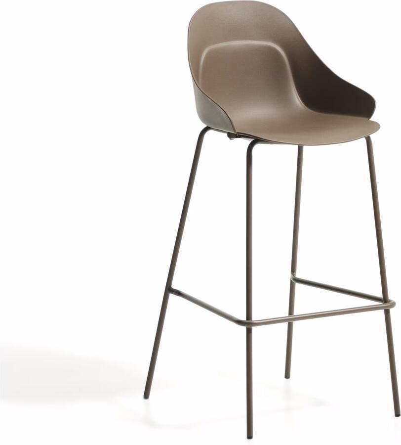 Kave Home Barkruk Sanile Kunststof Bruin (zithoogte 74cm)