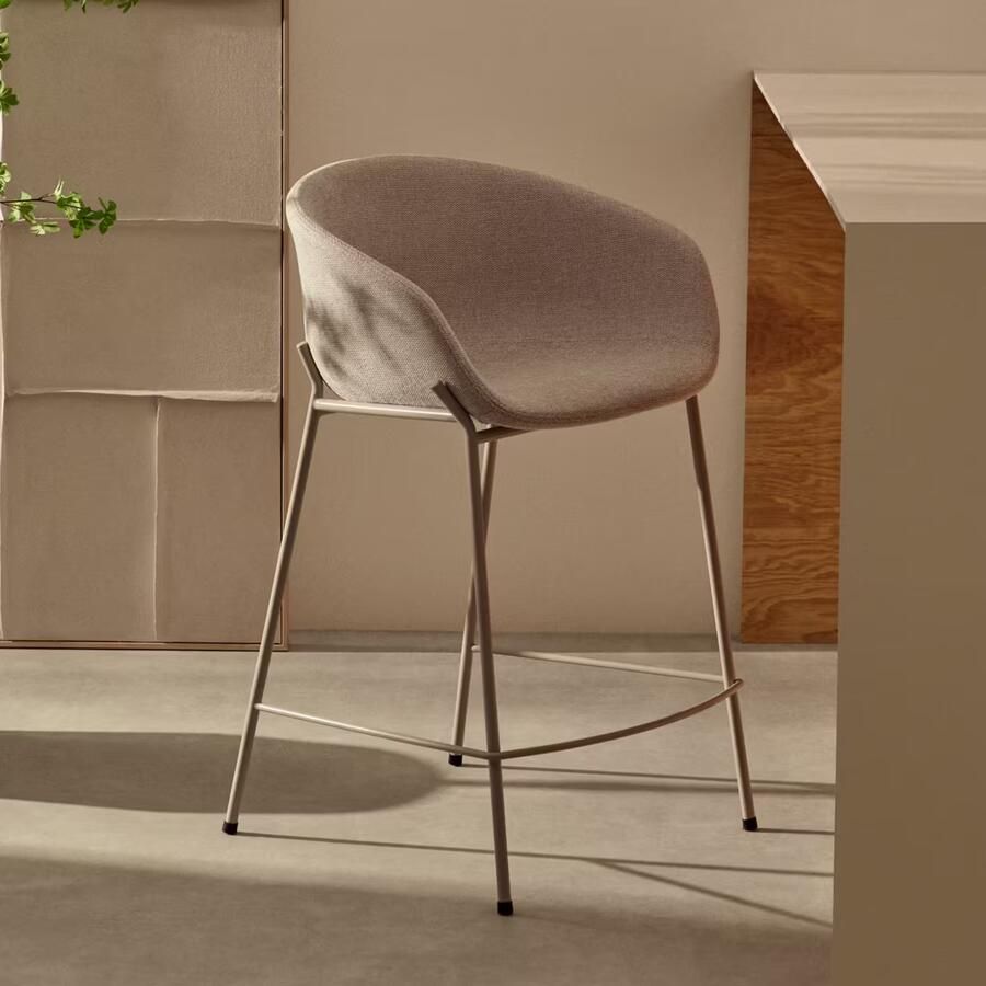 Kave Home Barkruk Yvette Beige (zithoogte 65cm)