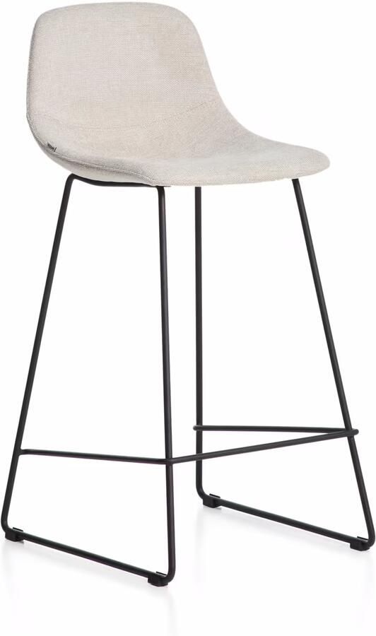 Kave Home Barkruk Zahara Stof Beige (zithoogte 76cm)