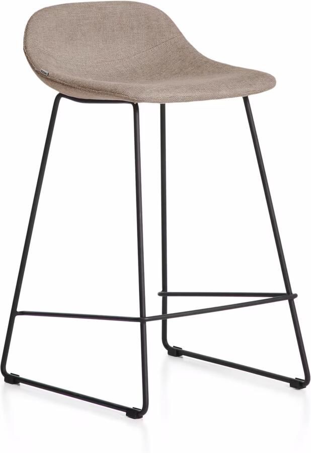 Kave Home Barkruk Zahara Stof Bruin (zithoogte 66cm)
