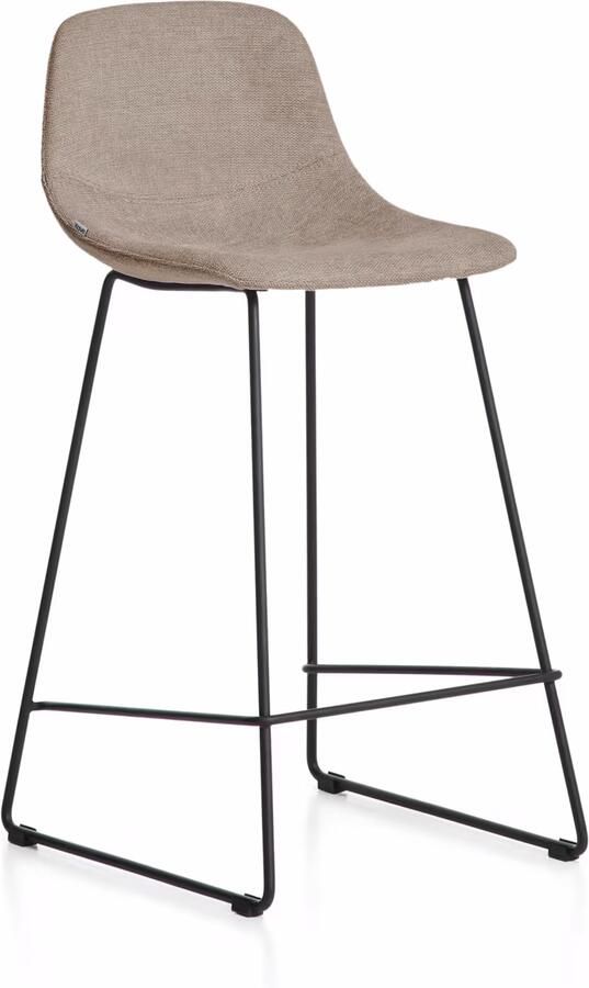 Kave Home Barkruk Zahara Stof Bruin (zithoogte 76cm)