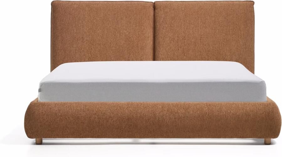 Kave Home Bed Elerio Chenille 150 x 200cm Koper