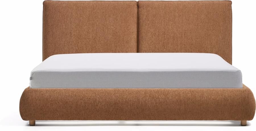 Kave Home Bed Elerio Chenille 160 x 200cm Koper