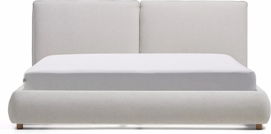 Kave Home Bed Elerio Chenille 180 x 200cm Ecru