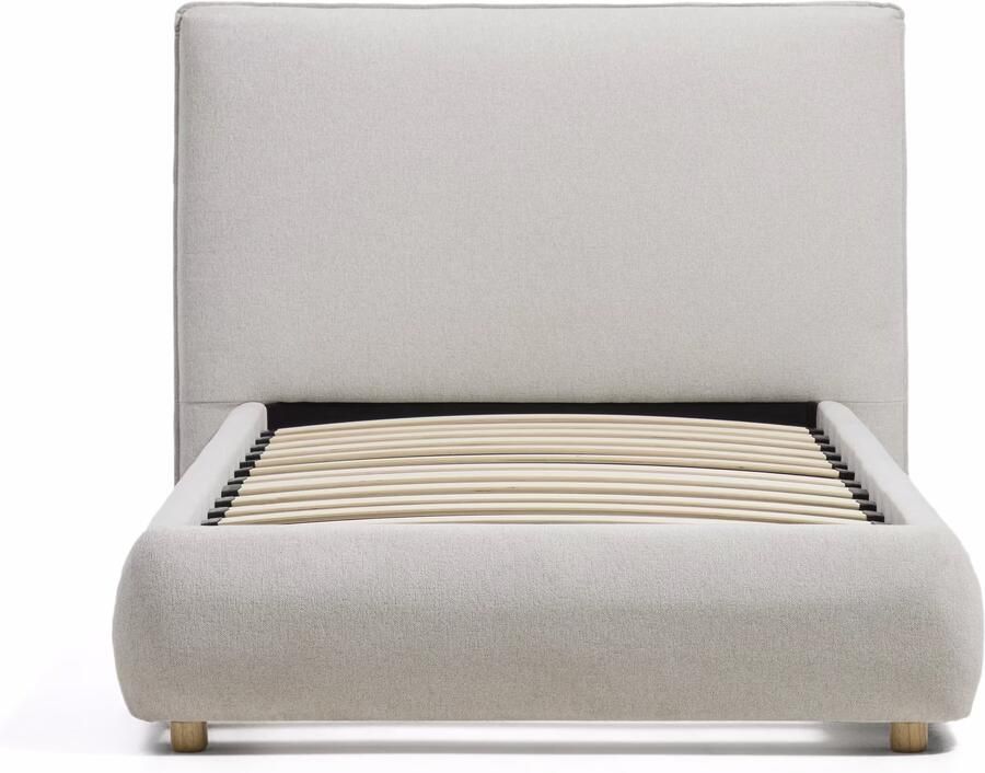 Kave Home Bed Elerio Chenille 90 x 200cm Ecru