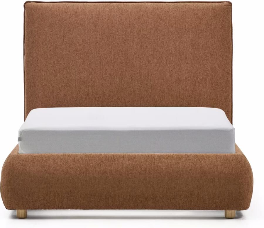 Kave Home Bed Elerio Chenille 90 x 200cm Koper
