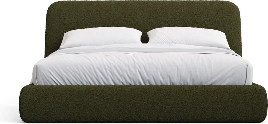 Kave Home Bed Martina Bouclé 160 x 200cm Groen