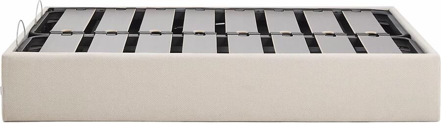 Kave Home Bed Nelzi Met uitklapbare bedbodem 160 x 200cm Naturel