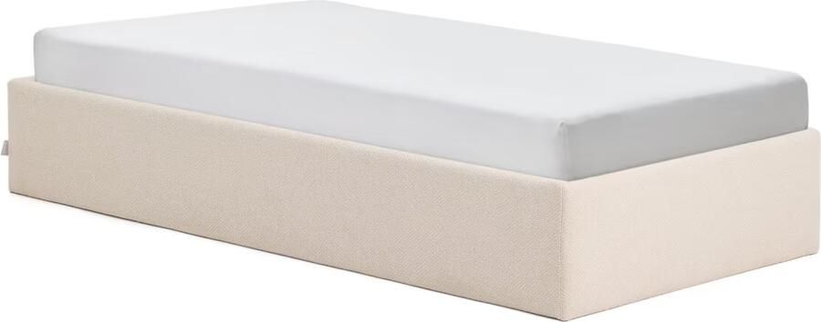 Kave Home Bed Nelzi Met uitklapbare bedbodem en zijwaartse opening 90 x 200cm Naturel