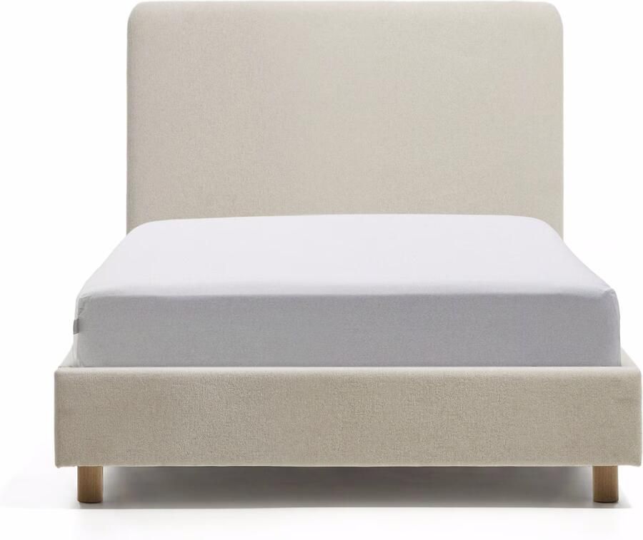 Kave Home Bed Selven Chenille 90 x 200cm Beige