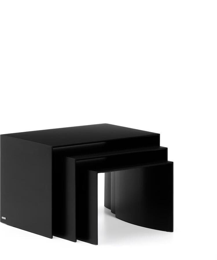 Kave Home Bijzettafel Litto MDF Set van 3 stuks Zwart