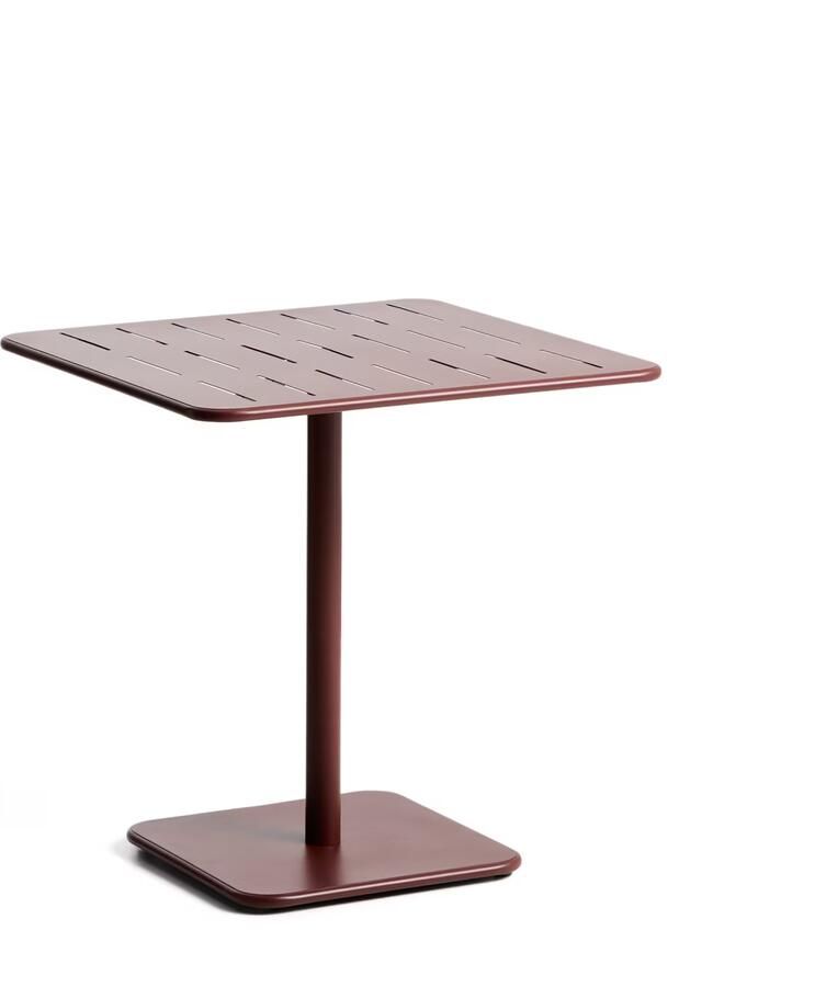 Kave Home Bistrotafel Brai Staal 70 x 70cm Donkerrood