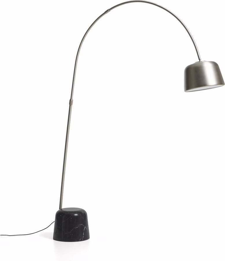 Kave Home Booglamp Arnolia Staal en marmer Zwart