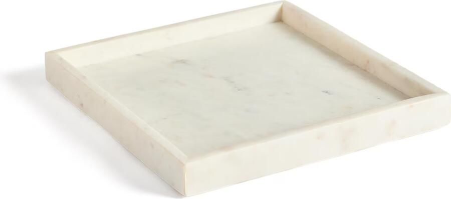 Kave Home Dienblad Serela Marmer Wit