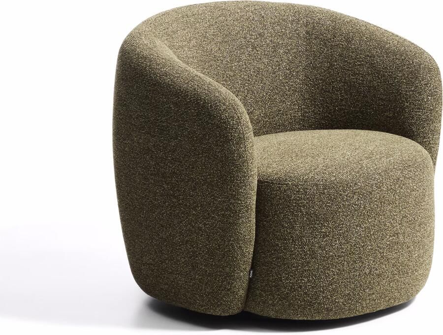 Kave Home Draaifauteuil Odenia Chenille Olijfgroen