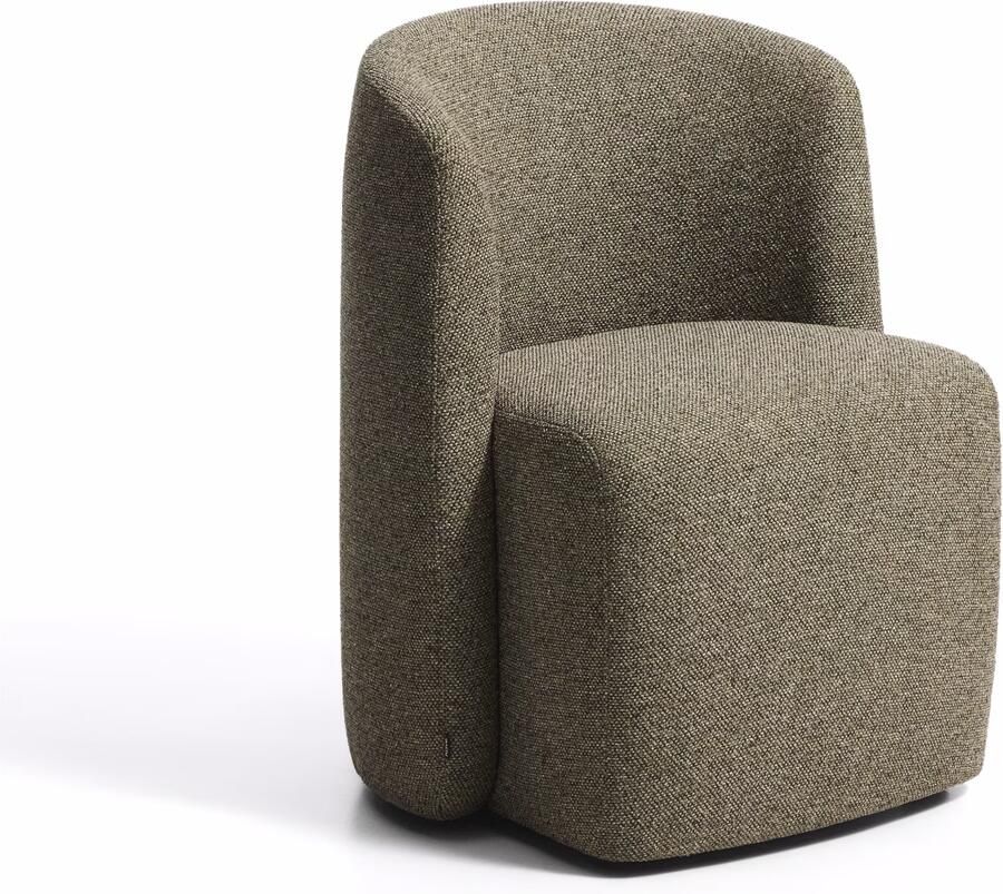 Kave Home Eetkamerstoel Corvena Chenille Groen