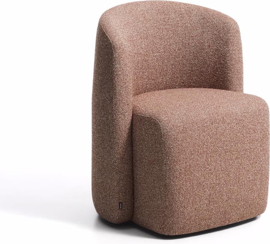Kave Home Eetkamerstoel Corvena Chenille Terracotta