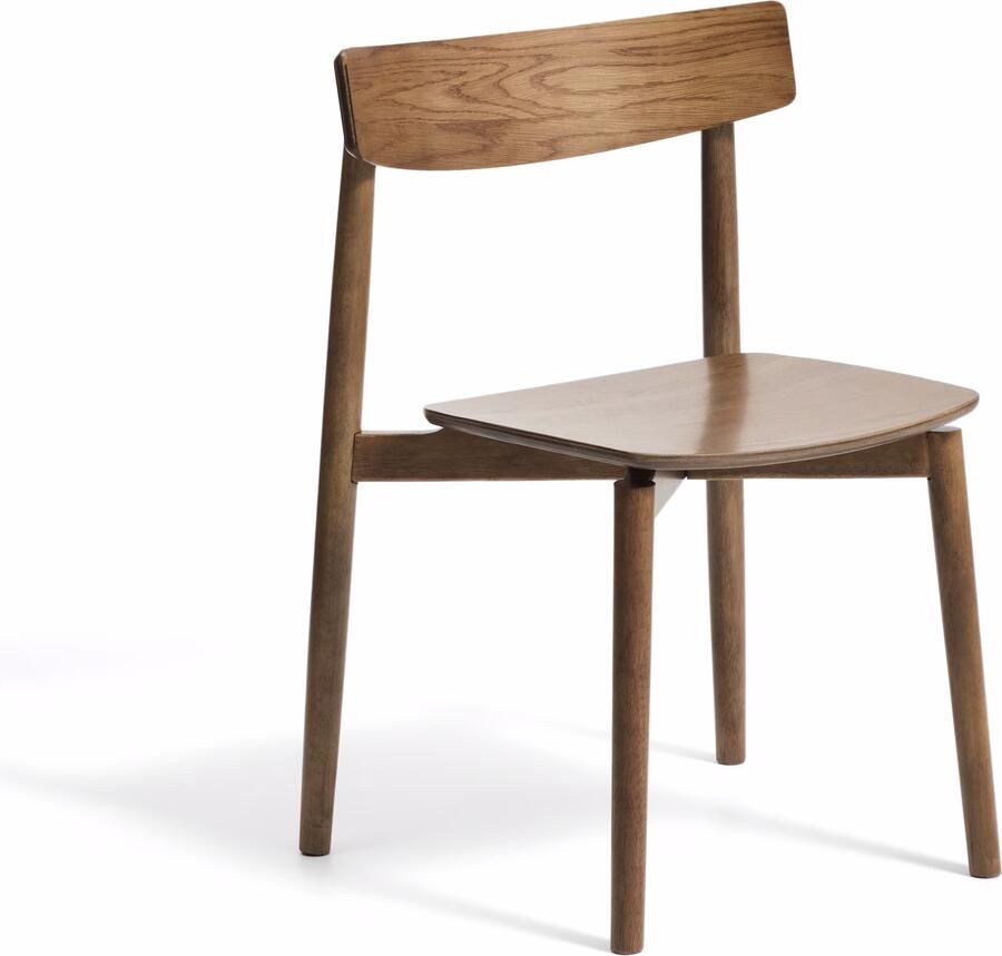 Kave Home Eetkamerstoel Evera Eiken Bruin